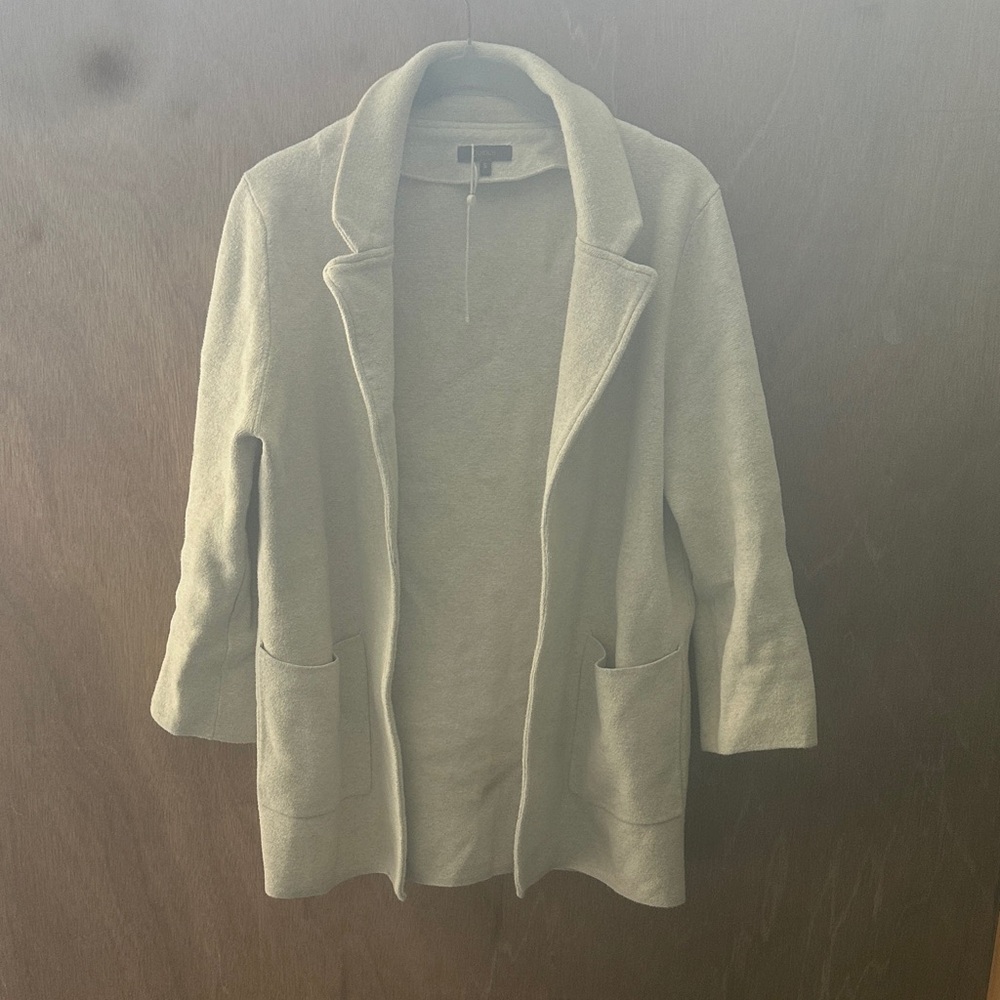 Quince Light Cream Knit Cardigan